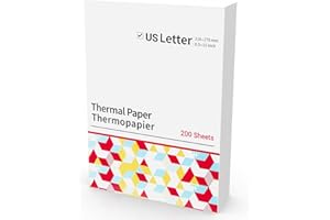 Odaro Thermal Printer Paper 8.5 x 11 US Letter Size Paper, Multipurpose Office White Paper - 200 sheets, Compatible with M08F, M832, MT800, MT800Q And Other Letter Portable Printers