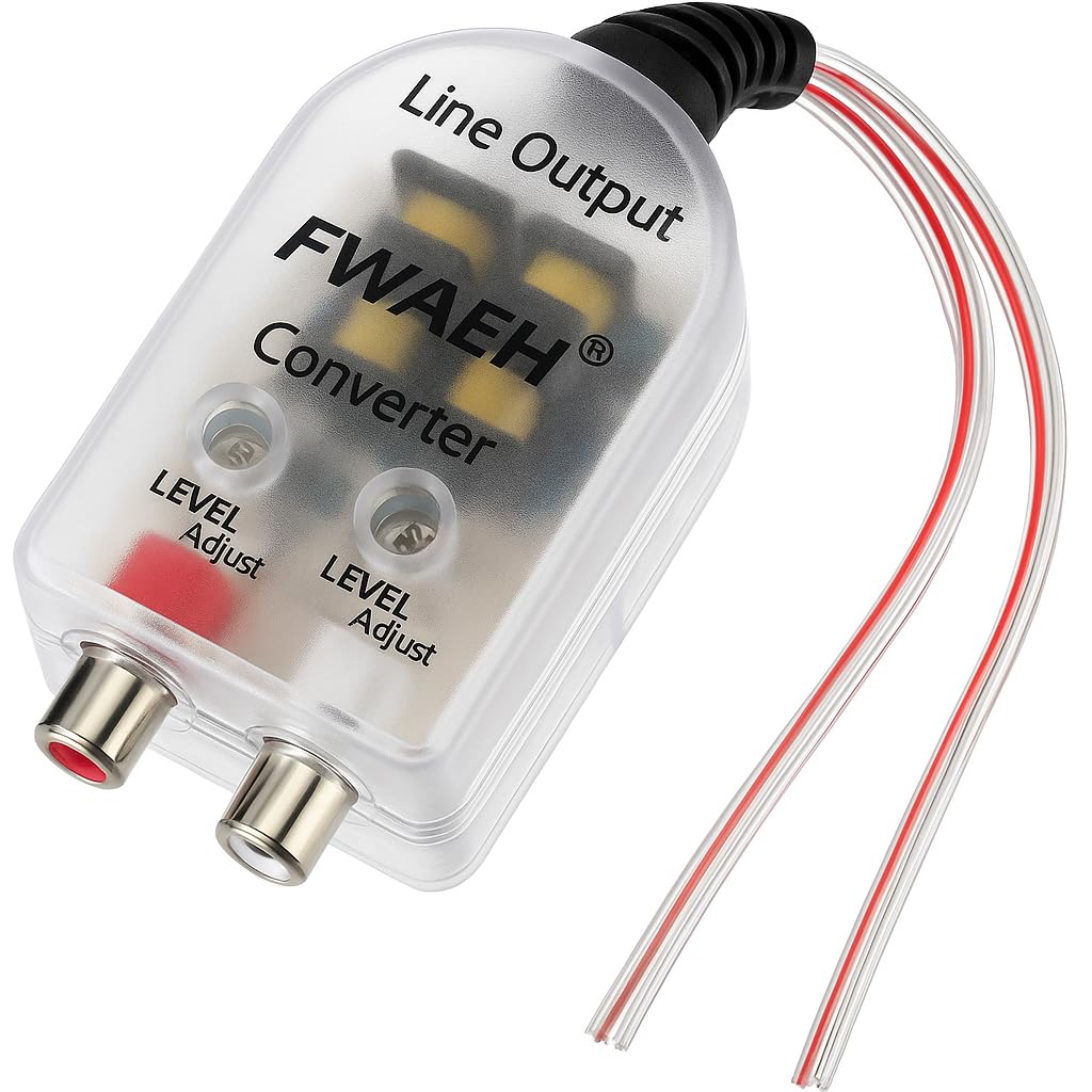 CP Line Output Converter - Hi to Low Level Adapter, Speaker to RCA, Car Audio