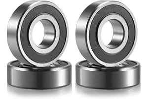 Donepart 6202RS Bearings 15mm ID, 35mm OD, 11mm Thick 6202-2RS C3 High Speed Deep Groove Sealed Beairngs for Motors, Electric Tools, Garden Machinery, etc. (4 Pack)