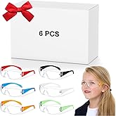 Patelai 6 Pcs Kids Safety Glasses Bulk Eye Protection Goggles Scratch Resistant for Science Class, Lab, Sports, Child Youth Size (Multicolor)