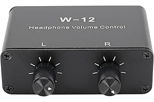 ASHATA 3.5mm 6.35mm Stereo Volume Controller, Audio Volume Control Attenuator, 1/4 Inch 1/8 Inch Inline Volume Control Headphones Volume Attenuator for Interference Isolation