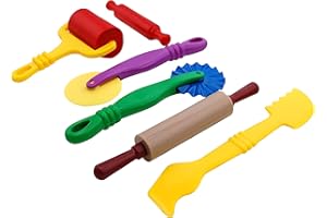 MAGIKON Colorful Dough Tools Kit for Children,6 Pieces, Multi-Functional, Fit for Little Hands