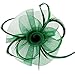 Acecharming Fascinators for Women, Feather Sinamay Fascinators with Headbands Tea Party Pillbox Hat Flower Derby Hats, Style 1 Olive Green, One Size