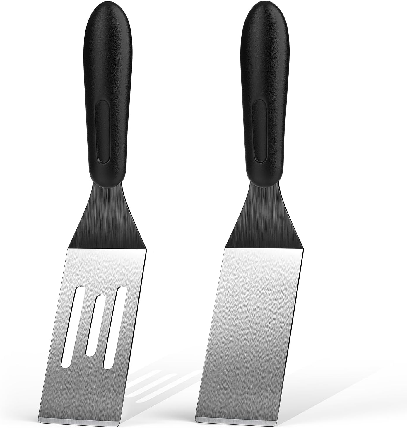 Mini Metal Spatula 2 Pieces for Kitchen Use, Serving and Turning - Ideal for Pancakes, Brownies, Desserts, Cookie, Eggs or Small Pan