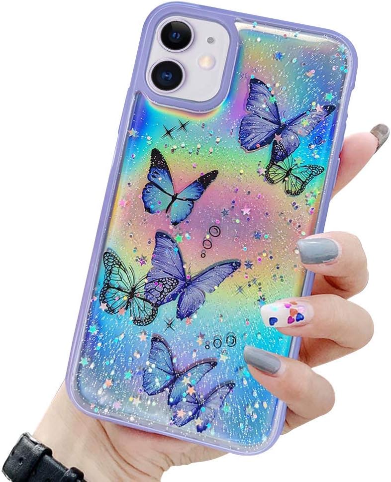 LCHULLE Girly Case for iPhone 7 Plus iPhone 8 Plus Case Cute Iridescent