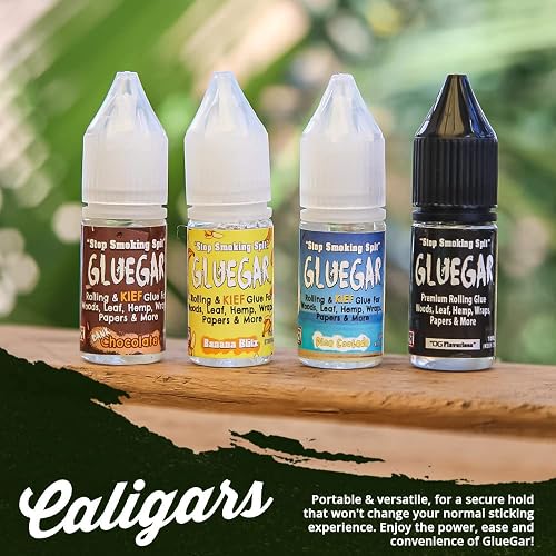 Caligars GlueGar Natural Rolling Glue - Plant Based Flavored Adhesive For Wraps & Papers, Pina Colada 10ml - View #10