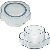 Opzour 2 Packs Lid Plug Replacement for Vitamix 64oz Low Profile Container | BPA-free clear plastic plug Part for Pro 750 Model, VM0158, VM0103, 7500 Series, Fits for Vitamix 300 Professional Series