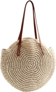 woven round handbag