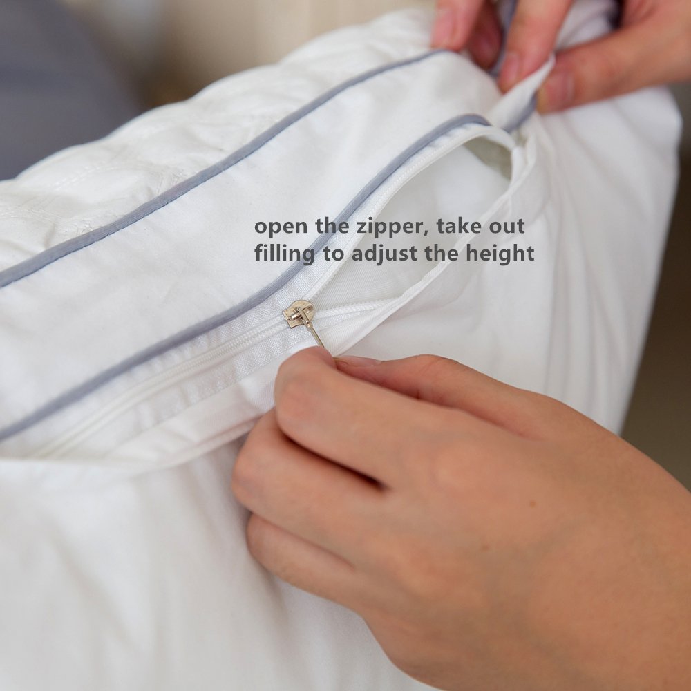 MANZOO Gusseted Quilted Pillows,Better Sleeping, Super Soft and Easy Care, Best Hotel Pillows