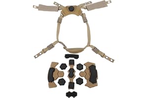 SPYMINNPOO Adjustable Helmet Dial Suspension System with Sponge Pad Chin Strap Compatible with Fast MICH Wendy Helmet