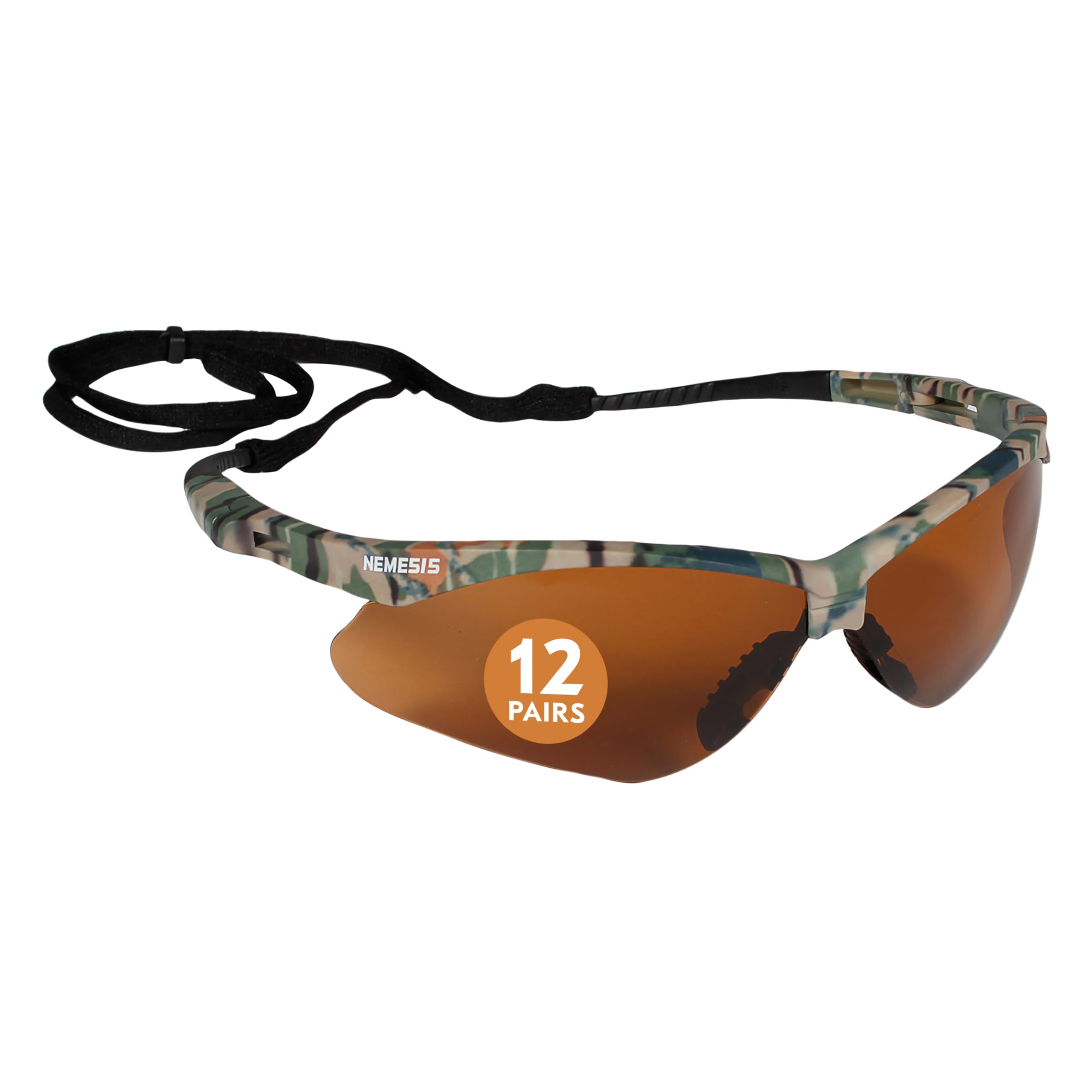 KLEENGUARD V30 Nemesis Safety Glasses (19644), Bronze Lenses with Camo Frame, 12 Pairs / Case Image