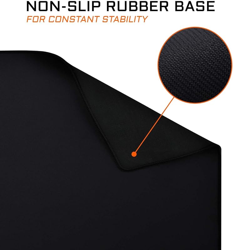 Pad Barium- Tapis de Souris Gaming XXL - Grand Tapis de Souris Gamer - Surface Optimisée Haute Précision - Base Antidérapante en Caoutchouc - Extra Large 900x450x3mm - Noir