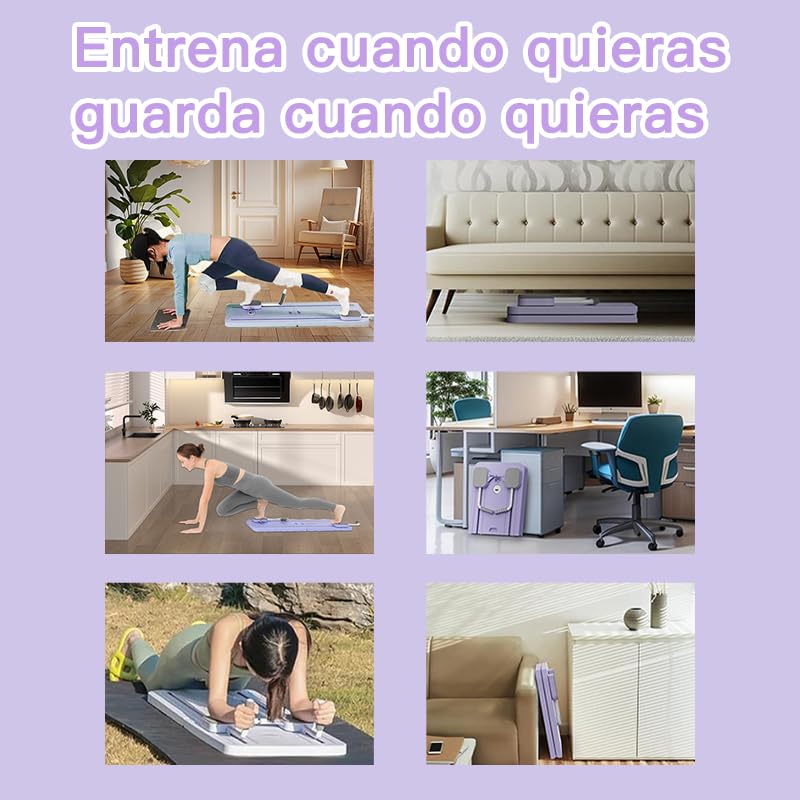 VIVESOL PUEBLOMART Máquina de Esquí Plegable para Casa con Pantalla LED, Entrenador de Esquí Simulado, Equipo de Ejercicio para Piernas y Cadera, Aparato de Fitness Compacto