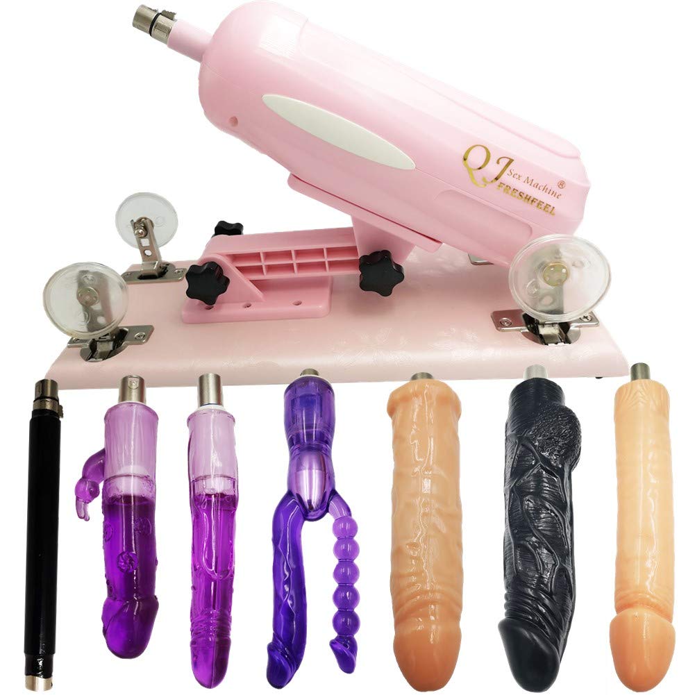 QJ Powerful Machine for Women Thrusting Automatic Machinegun with Various Accessories (Pink)