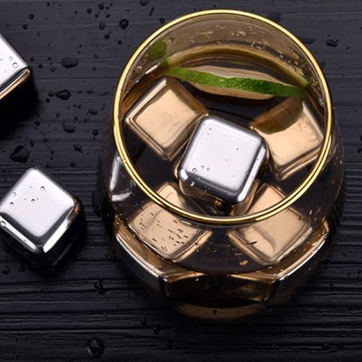Piedras de whisky no diluyentes, cubitos de hielo de acero ...