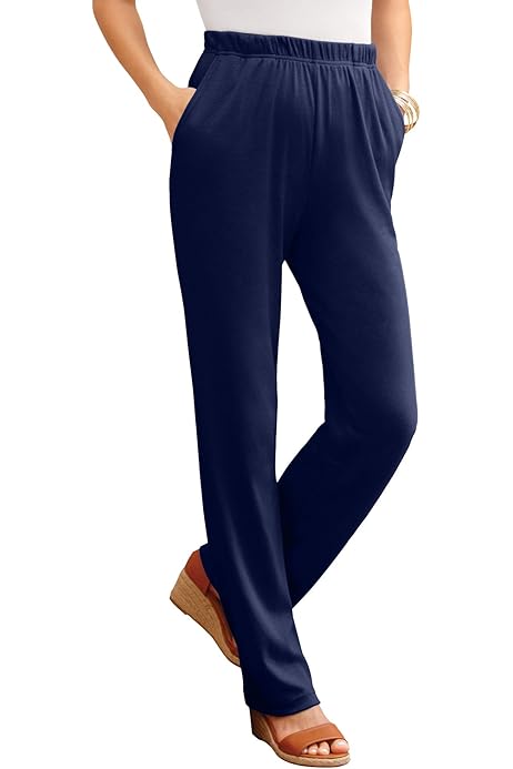 Plus Size Bend Over Pants With Pockets