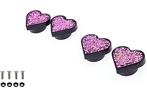 CREATHOME FD&D Multiple Use Shining Screw Cap, Pink Heart Pattern with M6 Machine Screw