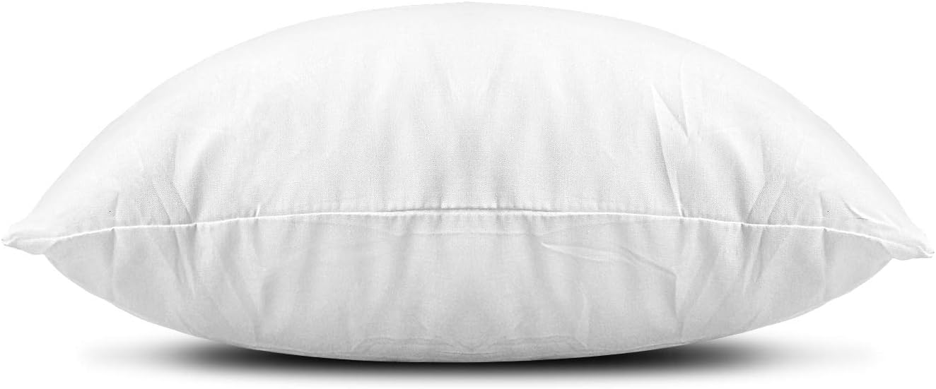 EDOW Throw Pillow Inserts, Set of 2 Lightweight Down Alternative Polyester Pillow, Couch Cushion, Sham Stuffer, Machine Washable. (White, 18x18): Home & Kitchen