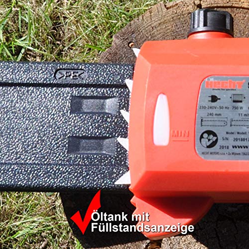 HECHT Elektro-Hochentaster 975 W Ast-Kettensäge Profi-Astsäge (750 Watt, Schwertlänge: 24 cm, Arbeitshöhe: bis 4,5 m) – Bild 5