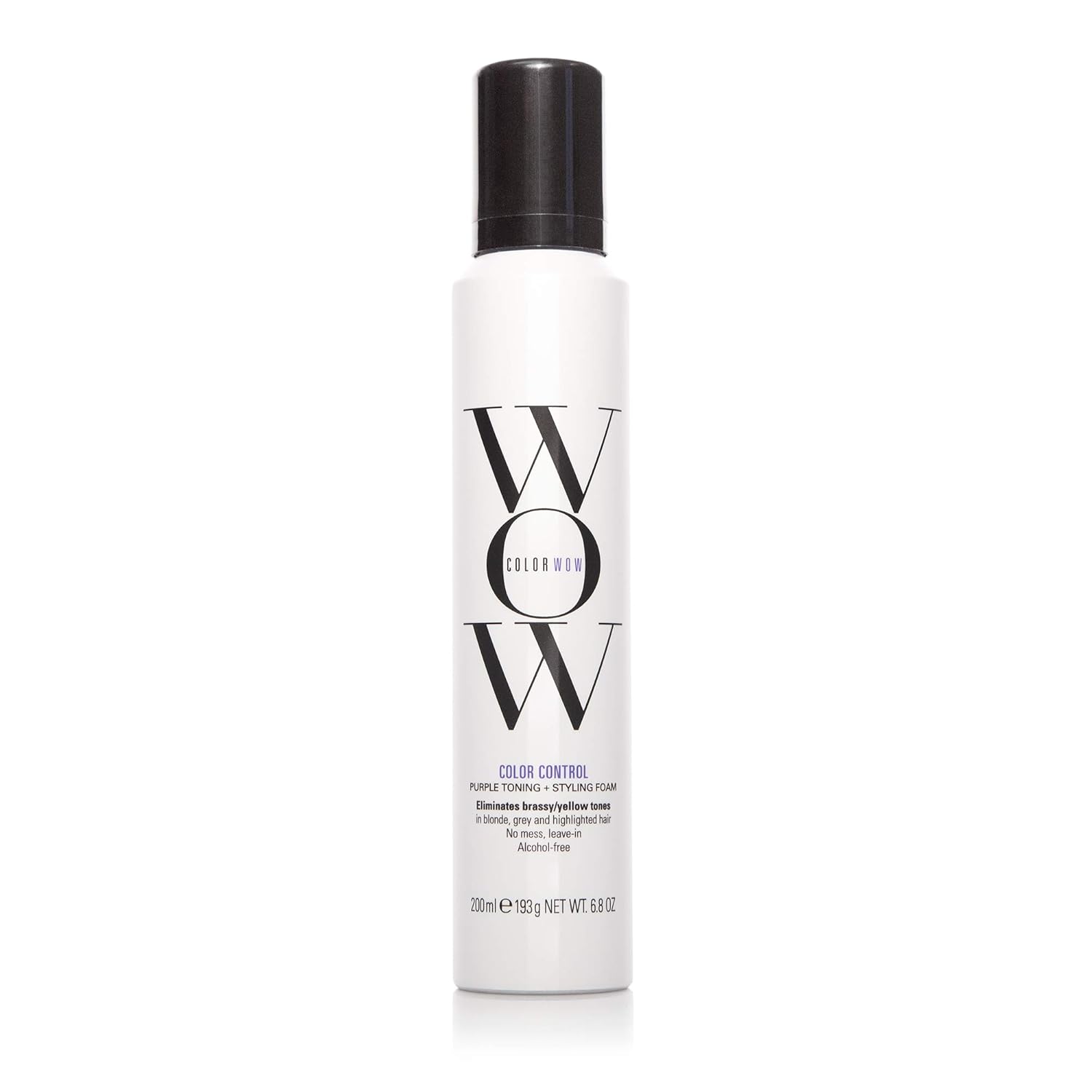 COLOR WOW Color Control Purple Toning + Styling Foam for Blonde Hair, 6.8 oz: Premium Beauty