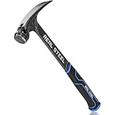 Real Steel 21 Oz One Piece Forged Milled Face Framing Hammer with Rip Claw 0517, Black