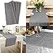 OurWarm 14 x 108 Inch Grey Burlap Table Runners Imitated Linen Wrinkle-Free Gray Dining Farmhouse Table Runner for Rustic Wedding Bridal Shower Decorations