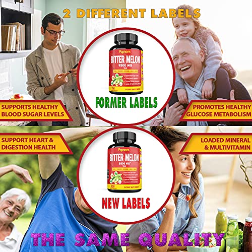 Bitter Melon Extract Capsules equivalent to 9500mg & Neem, Fenugreek