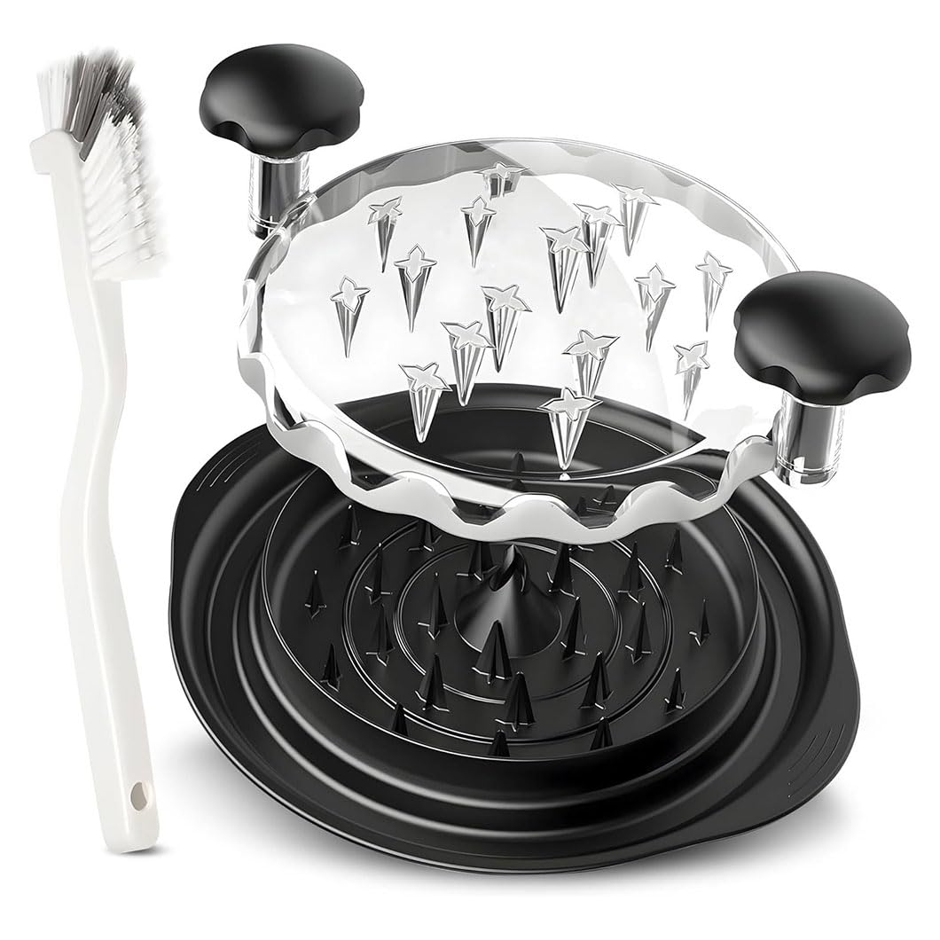 Chicken Shredder, Meat Shredder,25CM Visible Chicken Breast Shredder Tool Twist with Brush, Meat Mince Masher,Suitable for Pork Beef Chicken (Black)