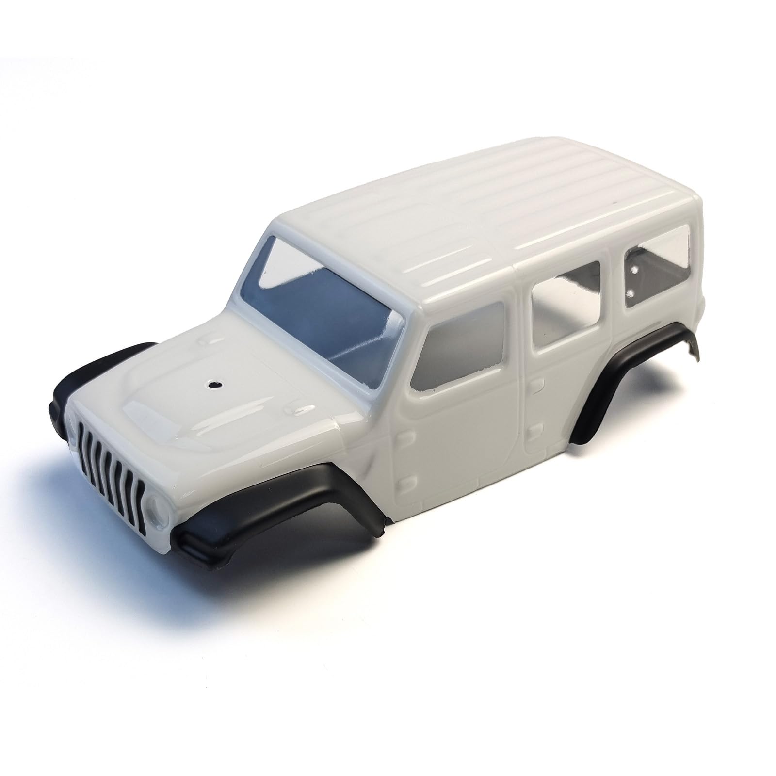 Photo 1 of 1/24 RC Crawler Body,132.5mm Wheelbase Jeep Wrangler Shell Soft Shell, for AXIAL SCX24 1/24 RC car Shell Modification Parts Upgrade (White, no Stickers)
