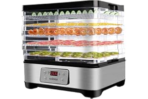 Food Dehydrator, CUSIMAX Electric Dryer Dehydrators Machine with Digital Timer & Temperature Control for Beef Jerky Fruits Me