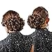 FESHFEN Short Messy Curly Hair Bun Piece Up Do Drawstring Ponytail Hair Extensions Chignon Hair Comb Clip Scrunchy Scrunchie-27T613 Strawberry Blonde & Bleach Blonde Ombre