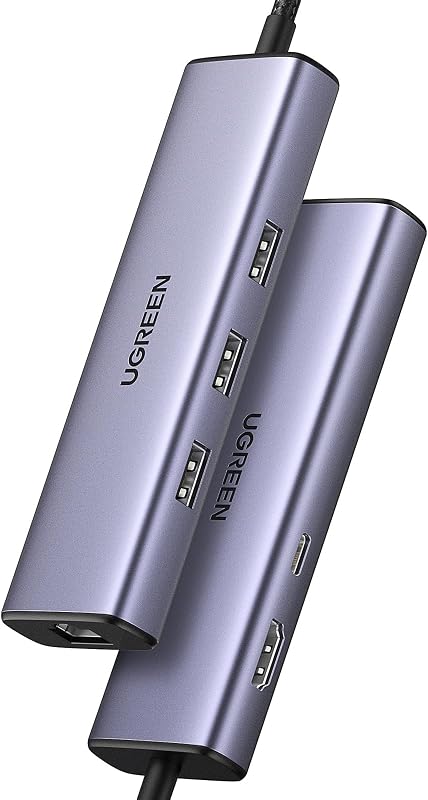 Revodok 1061 Hub USB C 6 en 1 Adaptateur Ethernet Gigabit