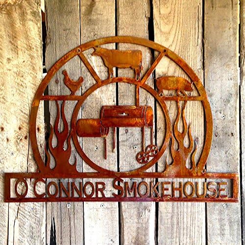Metal Art Custom BBQ Sign with Personalized Text Field (F13)