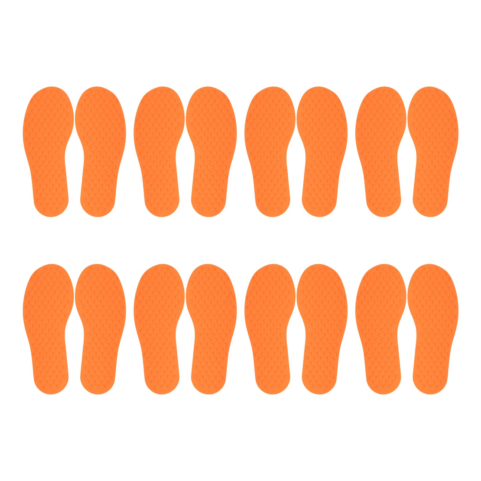 PATIKIL Feet Markers for Classroom, 8 Pairs Plastic Floor Foot Shaped Non Slip Spots Carpet Markers for Education Preschool Children Teacher Supplies, Orange