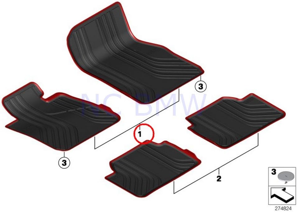 BMW Genuine Front AllWeather Floor Mats Automotive