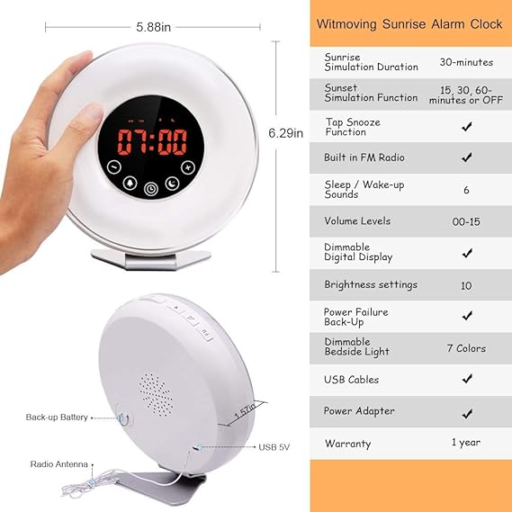 Amazon.com: TXOTO Wake-up Light, Sunrise Simulator ...