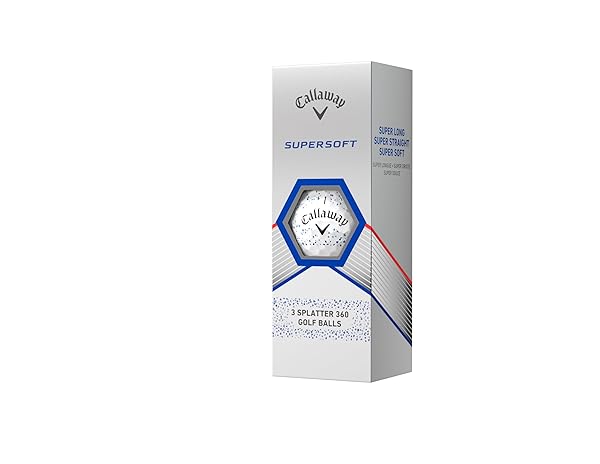 CALLAWAY GOLF SUPERSOFT GOLF BALLS (2023, BLUE SPLATTER)
