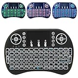 Backlit Mini Keyboard, Globmall 2.4Ghz Wireless Keyboard with Touchpad mouse, Portable Rechargeable Battery for Raspberry Pi, Mac, Linux, IPTV, Android TV Box, Windows