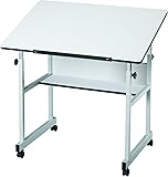 Alvin MM36-5 MiniMaster Table Gray Base with White Top