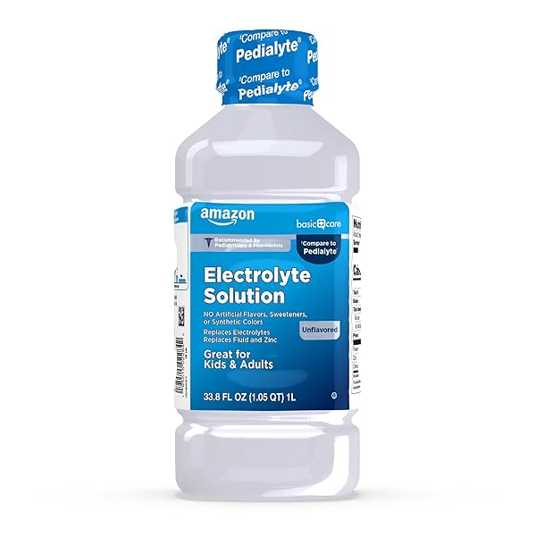 AMAZON BASIC CARE ORAL ELECTROLYTE SOLUTION, UNFLAVORED, 33.8 FL OZ (PACK OF 1)