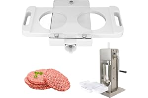 Burger Patty Maker, 2 Holes Non Stick Auto Hamburger Patty Maker with 5 Adapter Tubes, Hamburger Press Patty Maker Hamburger 