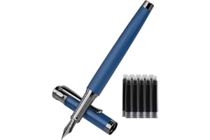 BOCIYER Luxury Fountain Pen Set,Ink Pen for Smooth Writing,Medium Nib,Includes 10 Ink Cartridges&Ink Converter,Best Pen Gift Case for Men & Women,fancy,calligraphy,Executive,Office pen-Blue