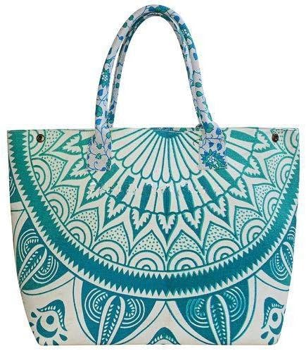 100% Pure Cotton Mandala Tote Bag by Purple Mosaic Bags for Women, Girls| Tote bags| Shoulder Handbag| Stylish Bag| Shopping Bag