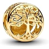 H.ZHENYUE Gold Family Tree Charms for Bracelets 925 Sterling Silver Dangle Pendants Beads Jewelry for Women