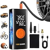 Firehawk Tire Inflator 6X Faster 1 MIN to Full Portable Air Compressor 150PSI Cordless Pump with 20000mAh Battery Digital Pre