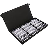 Baojulong 15-Slot Eyeglass Case Organizer - Large Capacity Storage for Prescription Glasses & Eyeglasses, Great for Retail & Home Use