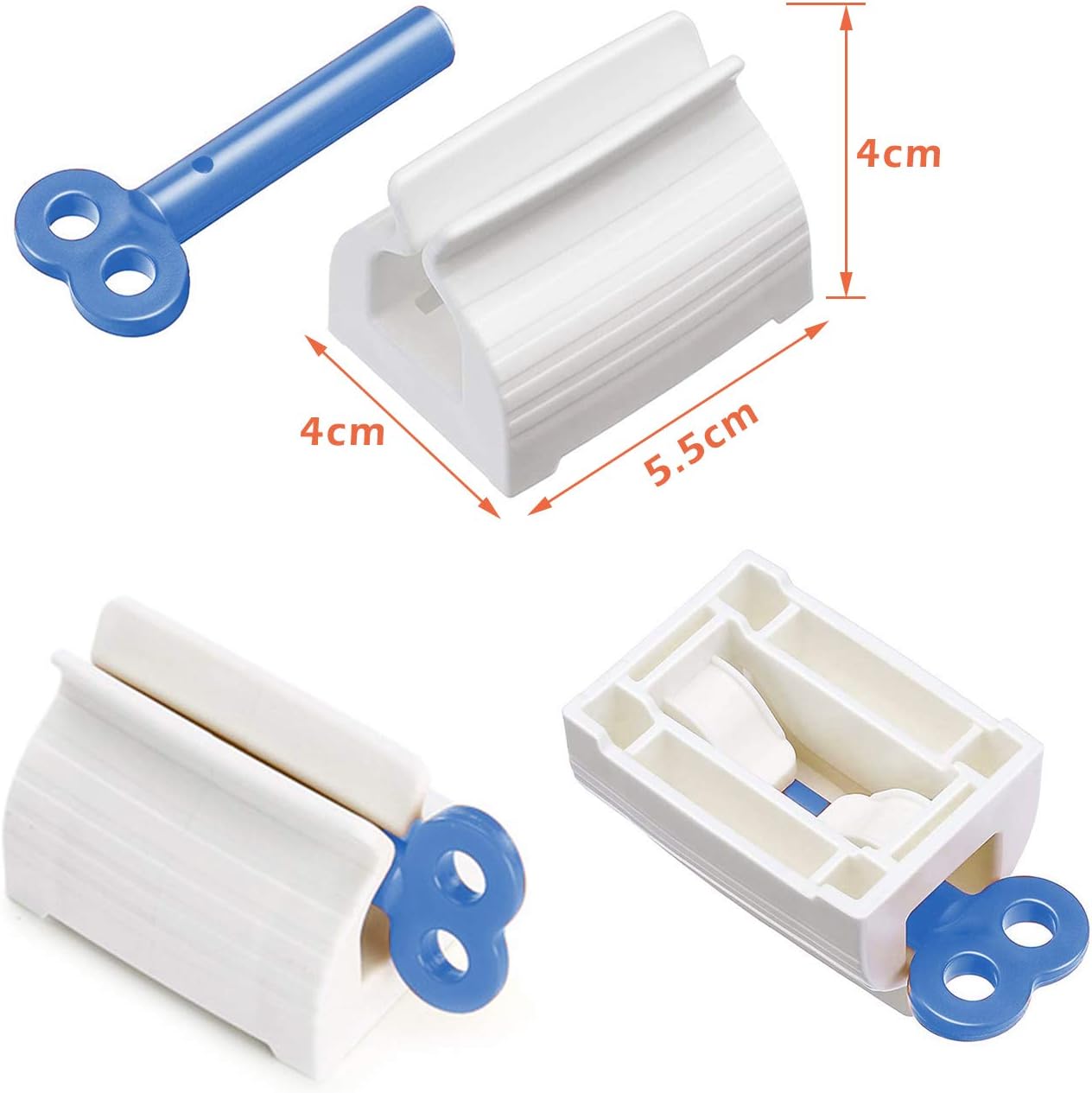 Toothpaste Squeezer,6 Rolling Tube Toothpaste Dispenser for Toothpaste Seat Holder Creams Ointment and Pastes Holder Multi Purpose Red Blue Green - Image 5