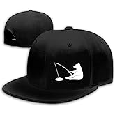 Snapback Hats for Men Flat Bill Brim Hats for Women Fitted Hat Skull Hats Cool Adults Baseball Cap Black Rock N Roll Caps