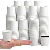 hidyuuoo 1000 Pcs 1 oz Mini Coffee Cups Disposable Espresso Paper,Medicine Cups for Travel Picnic,Bathroom Mouthwash Mugs,Barbecue Party,Classic Style