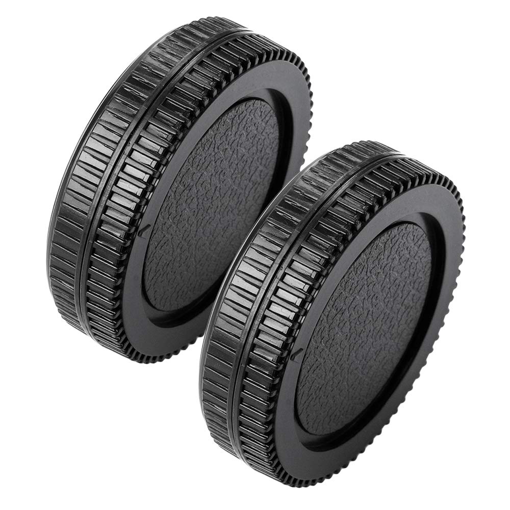 Fotover Micro 4/3 Body Cap and Lens Rear Cap Cover Replacement Set for Olympus/Panasonic M4/3 Cameras and Lens,2 Sets